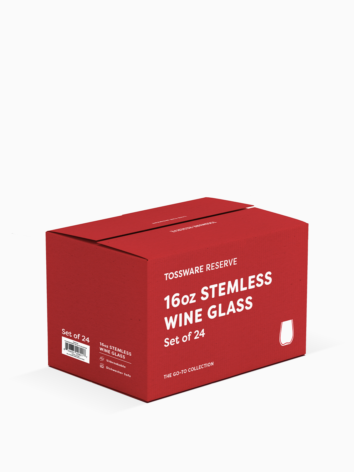 16oz 6pk Glass Stackable Stemless Wine Glasses - Threshold™