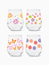 Disco Party - RESERVE 16oz Stemless Wine Tritan™ Copolyester Glass