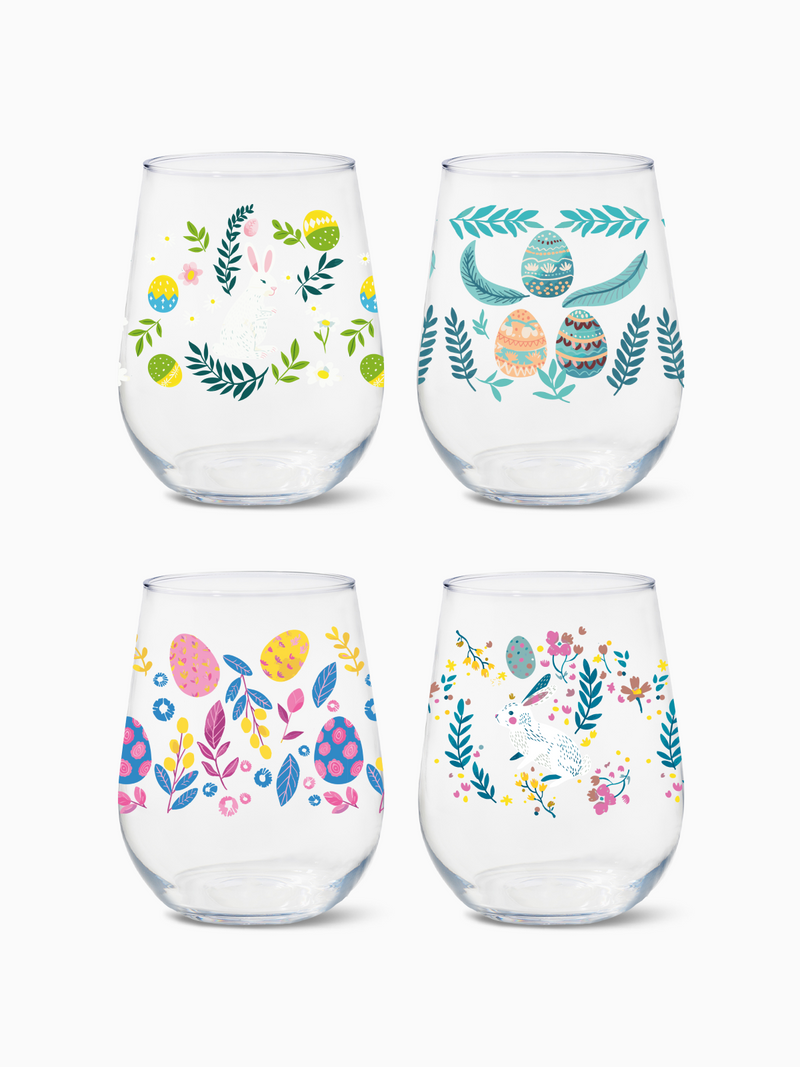 Eggstravaganza - RESERVE 16oz Stemless Wine Tritan™ Copolyester Glass