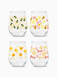 Festive Bliss - RESERVE 16oz Stemless Wine Tritan™ Copolyester Glass