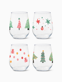Festive Forest - RESERVE 16oz Stemless Wine Tritan™ Copolyester Glass