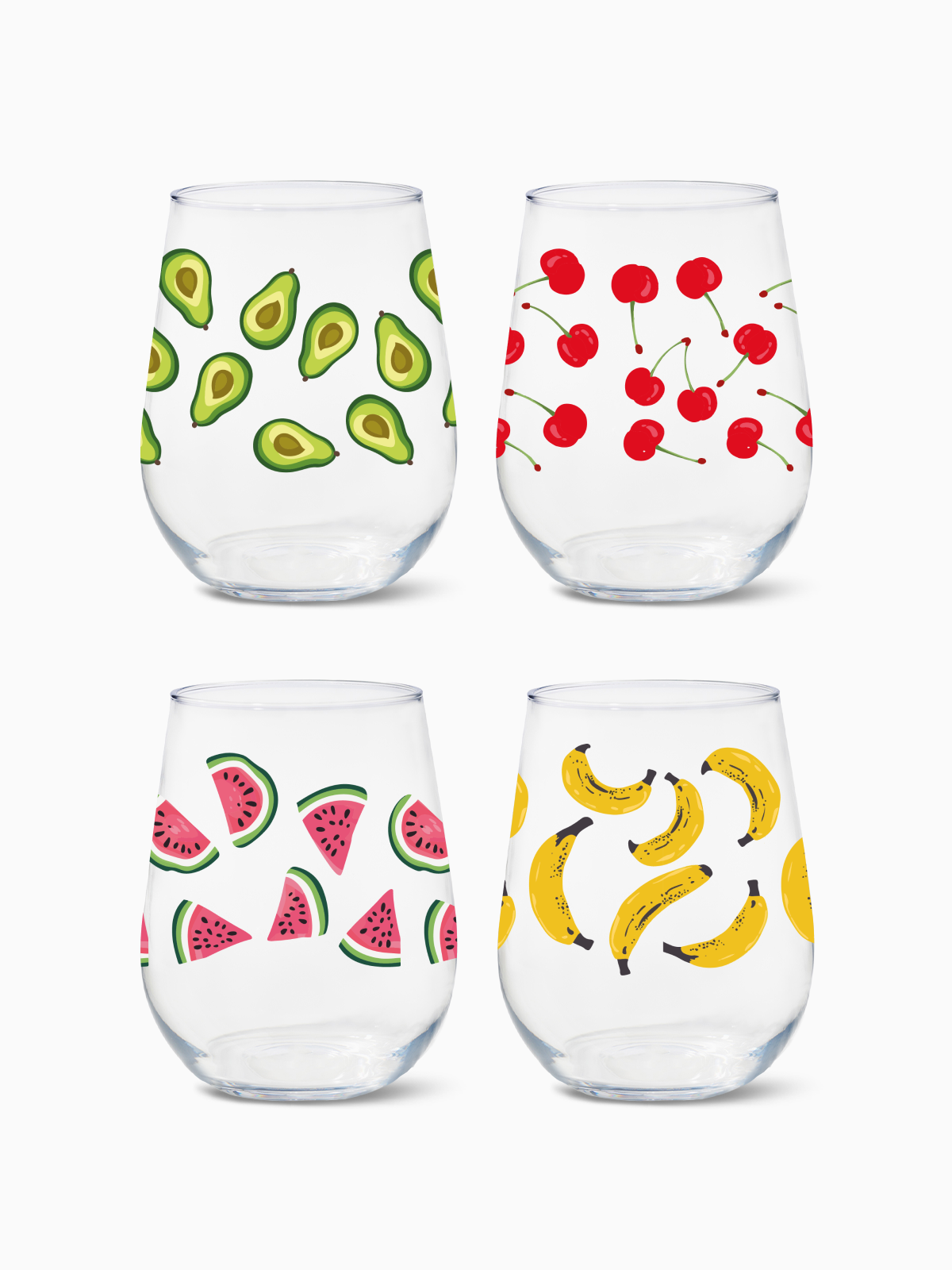 Fruity Fiesta - RESERVE 16oz Stemless Wine Tritan™ Copolyester Glass
