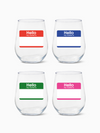 Hello My Name Is - RESERVE 16oz Stemless Wine Tritan™ Copolyester Glass
