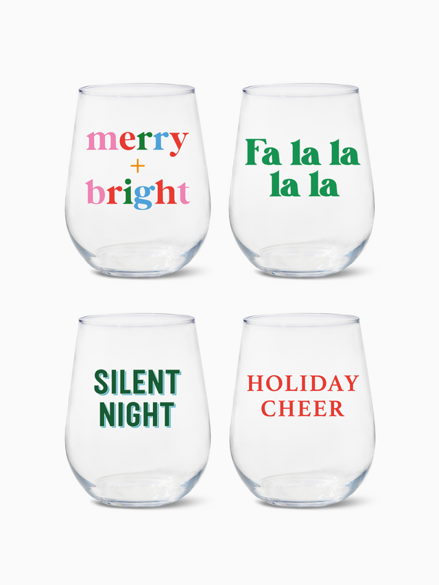 Holiday Sip and Sing - RESERVE 16oz Stemless Wine Tritan™ Copolyester Glass