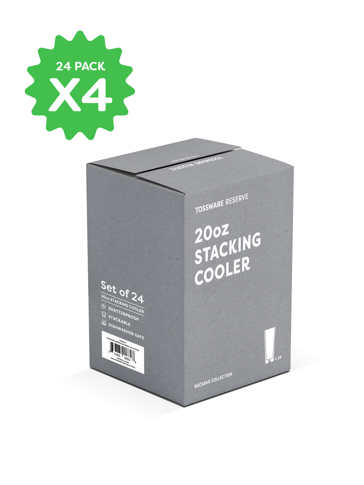 RESERVE 20oz Stackable Cooler Tritan™ Copolyester Glass - Bulk