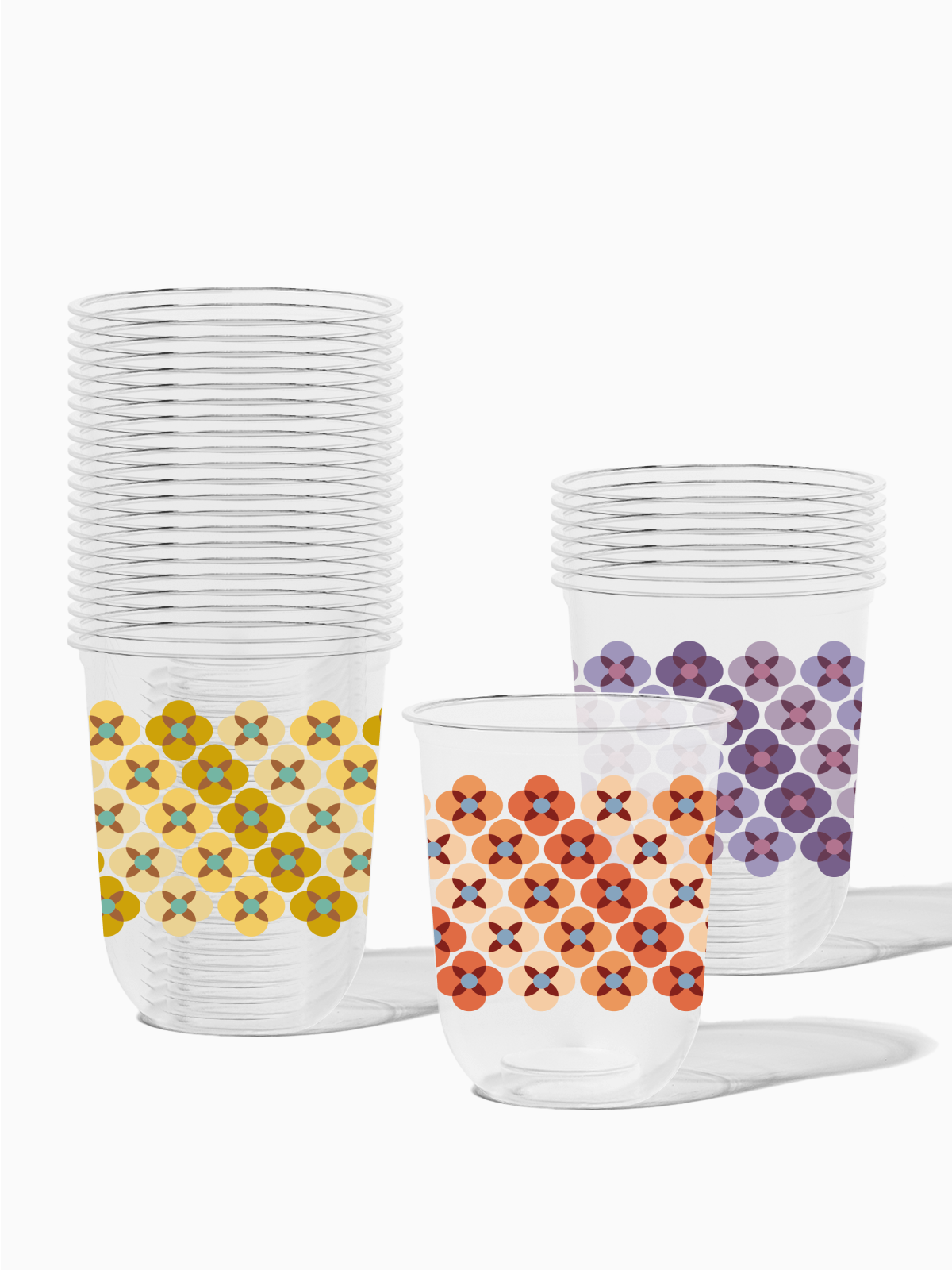 70's Flower Pattern - NATURAL 16oz Arc