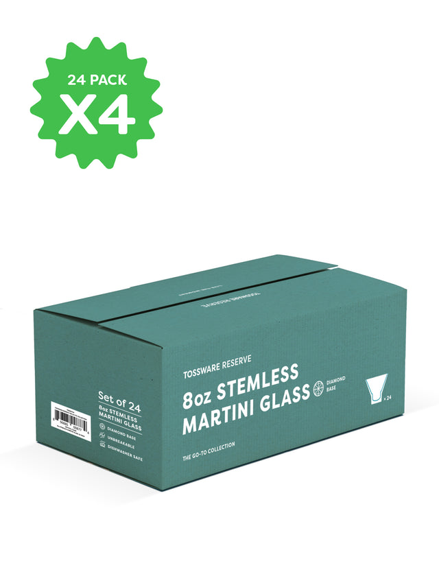 RESERVE 8oz Stemless Martini Tritan™ Copolyester Glass - Bulk