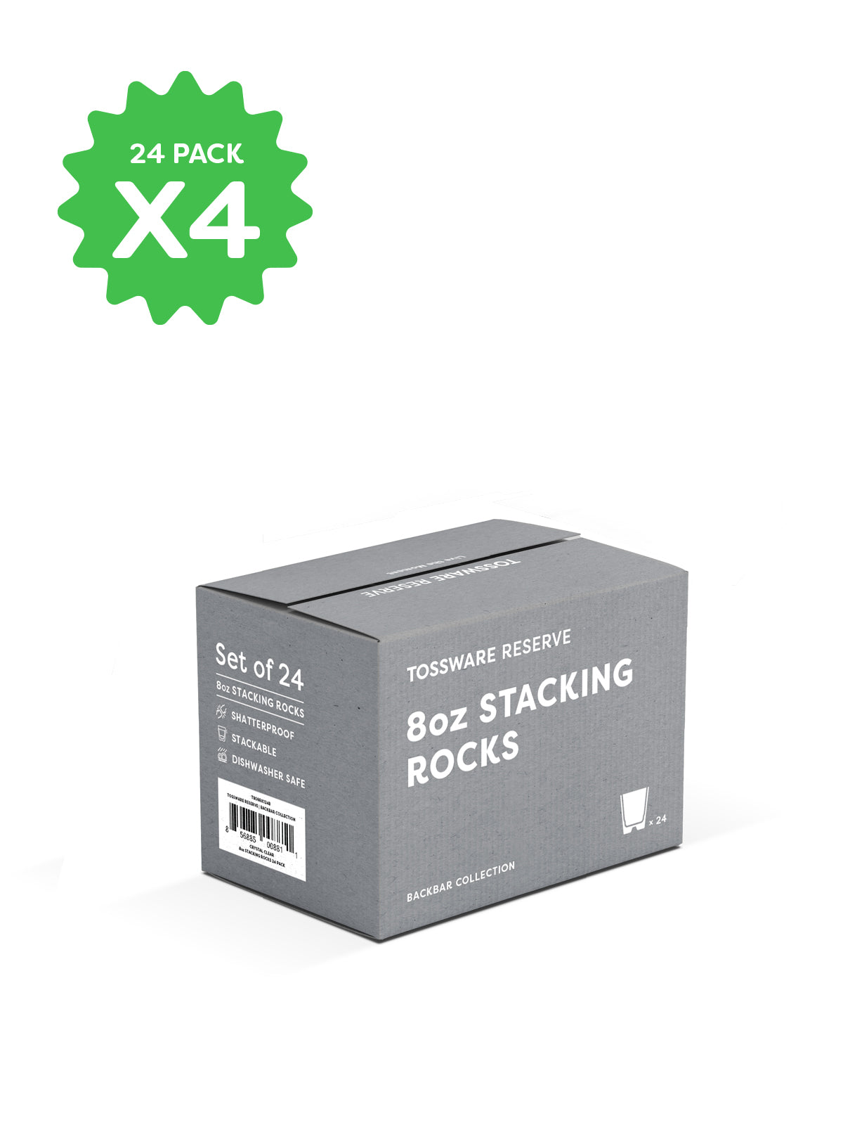 RESERVE 8oz Stackable Rocks Tritan™ Copolyester Glass - Bulk