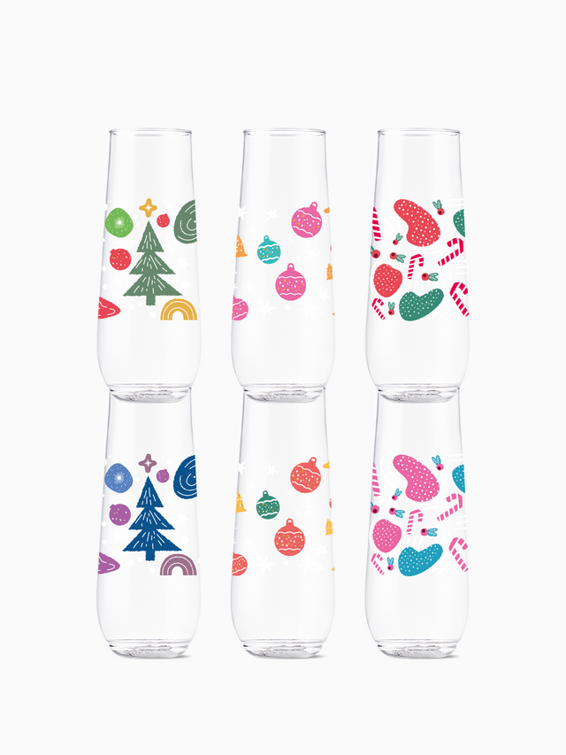 Enchanted Holiday Pattern - POP 9oz Flute