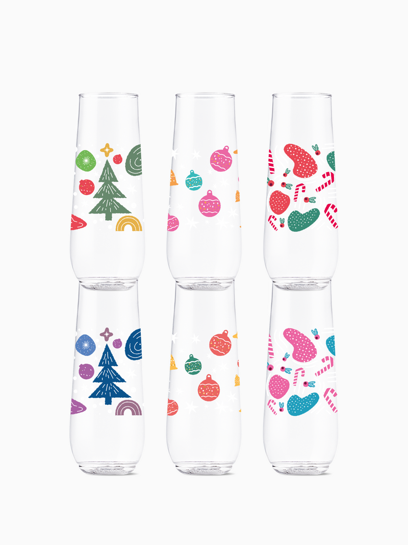 Enchanted Holiday Pattern - POP 9oz Flute