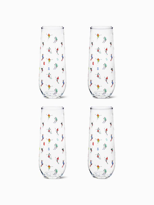 Ski Parade 2.0 - RESERVE 9oz Stemless Champagne Tritan™ Copolyester Glass