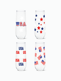 American Pride 2.0 - RESERVE 9oz Stemless Champagne Tritan™ Copolyester Glass