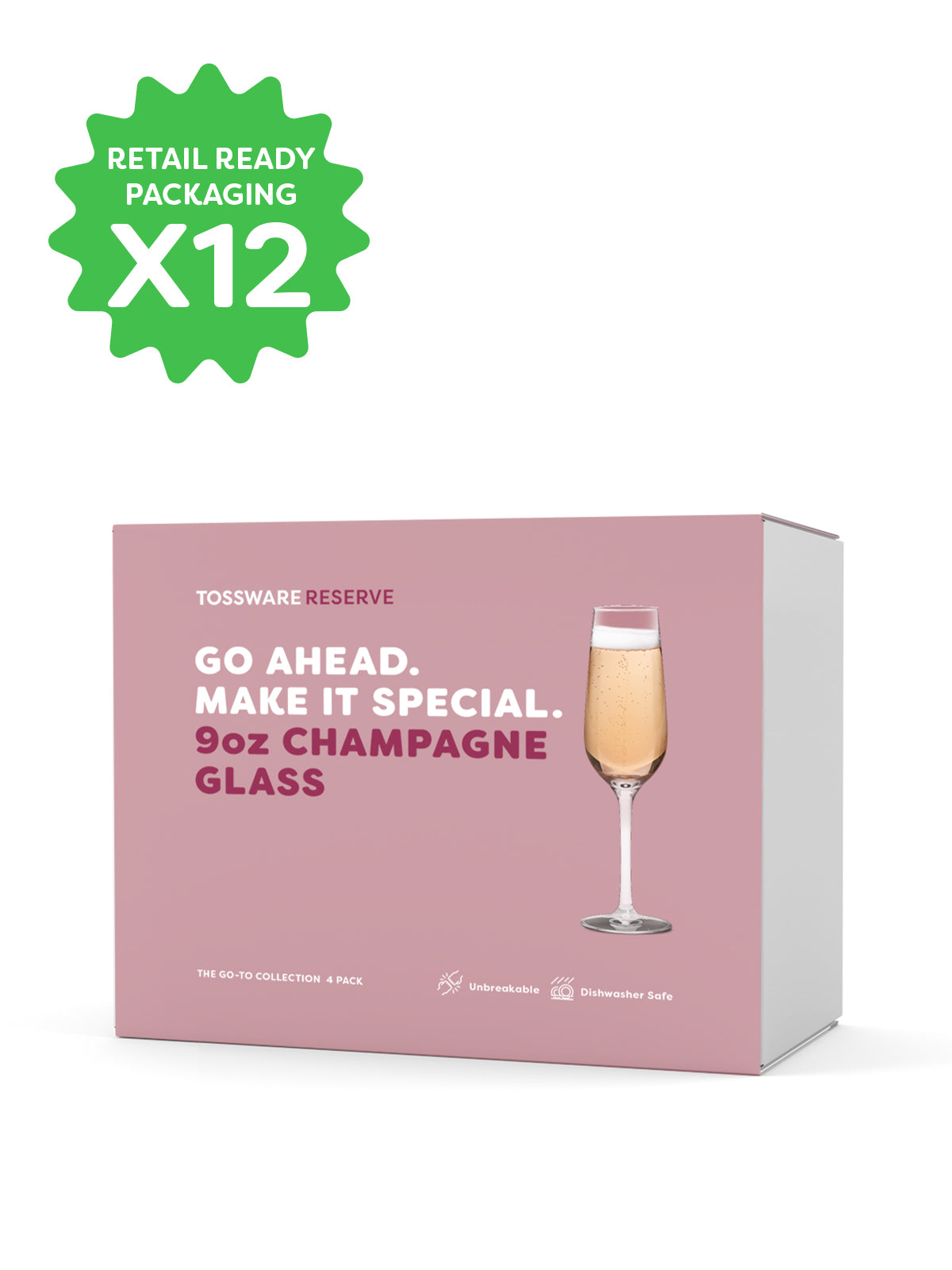 RESERVE 9oz Champagne Tritan™ Copolyester Glass - Bulk