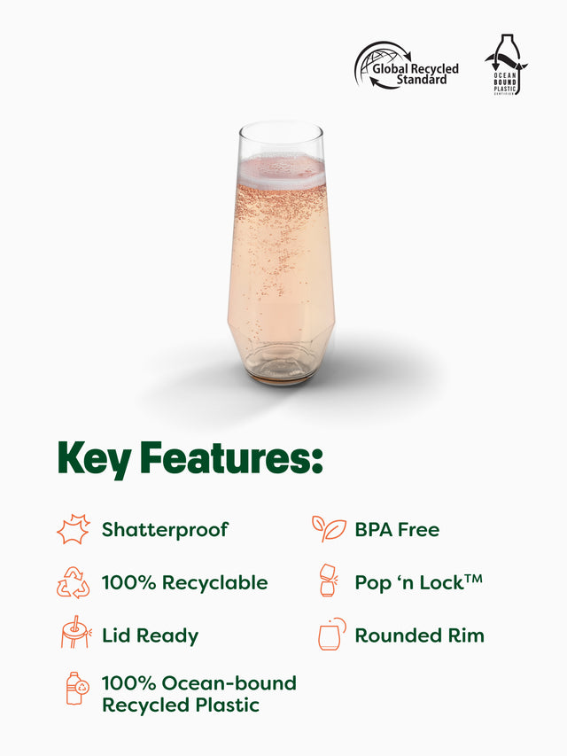 POP 9oz Diamond Flute - Bulk