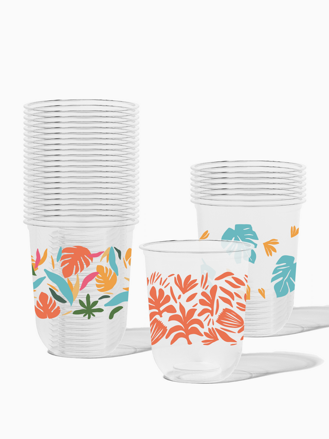 Tropical Abstract - NATURAL 16oz Arc