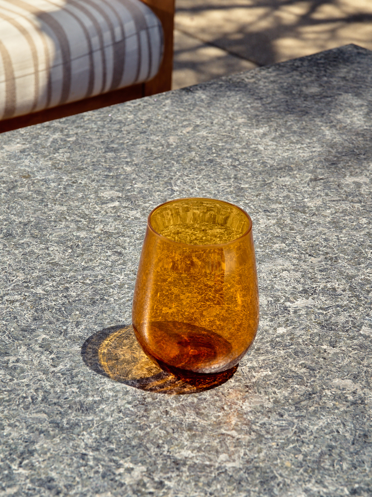 RESERVE 16oz Stemless Wine Color Series Tritan™ Copolyester Glass Amber