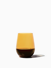 RESERVE 16oz Stemless Wine Color Series Tritan™ Copolyester Glass Amber