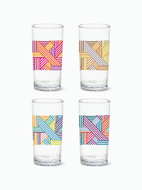 Art Deco Lines - RESERVE 14oz Highball Tritan™ Copolyester Glass