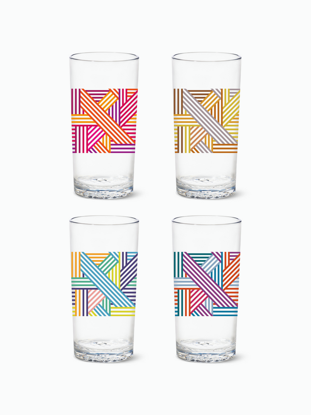 Art Deco Lines - RESERVE 14oz Highball Tritan™ Copolyester Glass