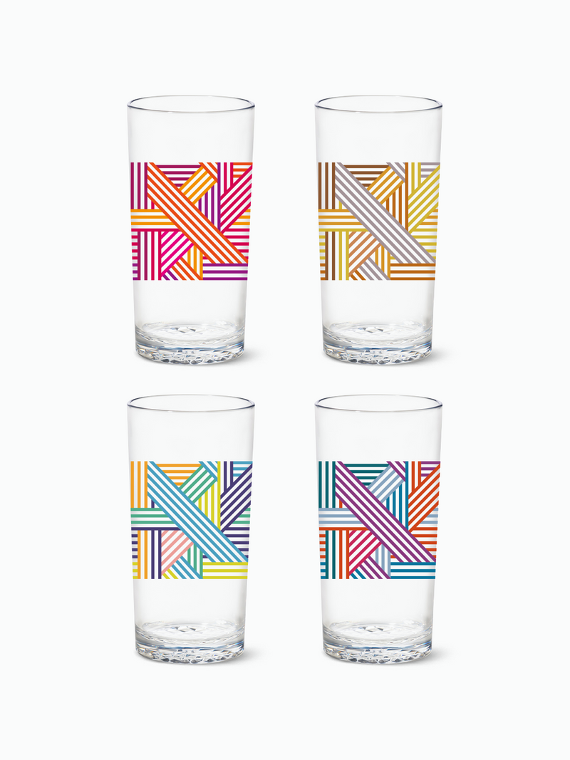 Art Deco Lines - RESERVE 14oz Highball Tritan™ Copolyester Glass