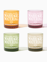 Because You're ... - Tossware × BRIDEMERCH - RESERVE 12oz Old Fashioned Color Series Tritan™ Copolyester Glass Mixed Set - White