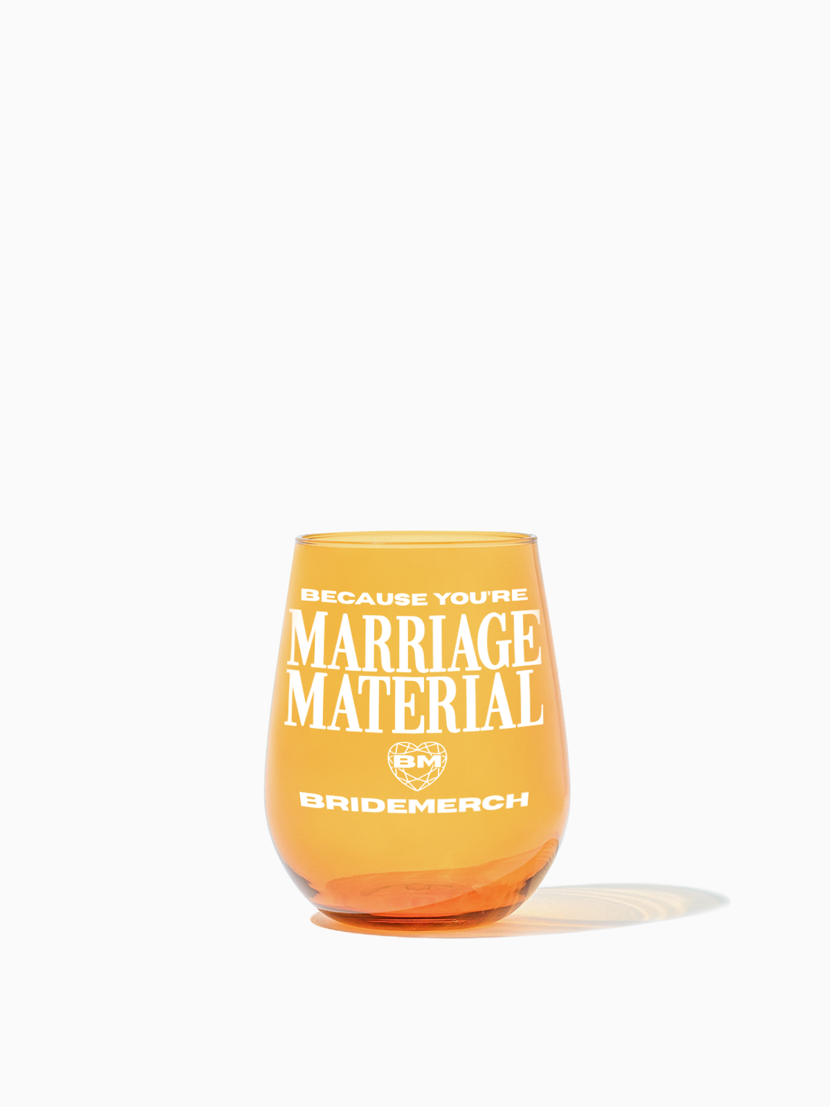 Because You're ...: TOSSWARE × BRIDEMERCH (White) - RESERVE 16oz Stemless Wine Tritan™ Copolyester Glass Mixed Set