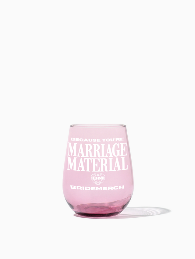 Because You're ...: TOSSWARE × BRIDEMERCH (White) - RESERVE 16oz Stemless Wine Tritan™ Copolyester Glass Mixed Set