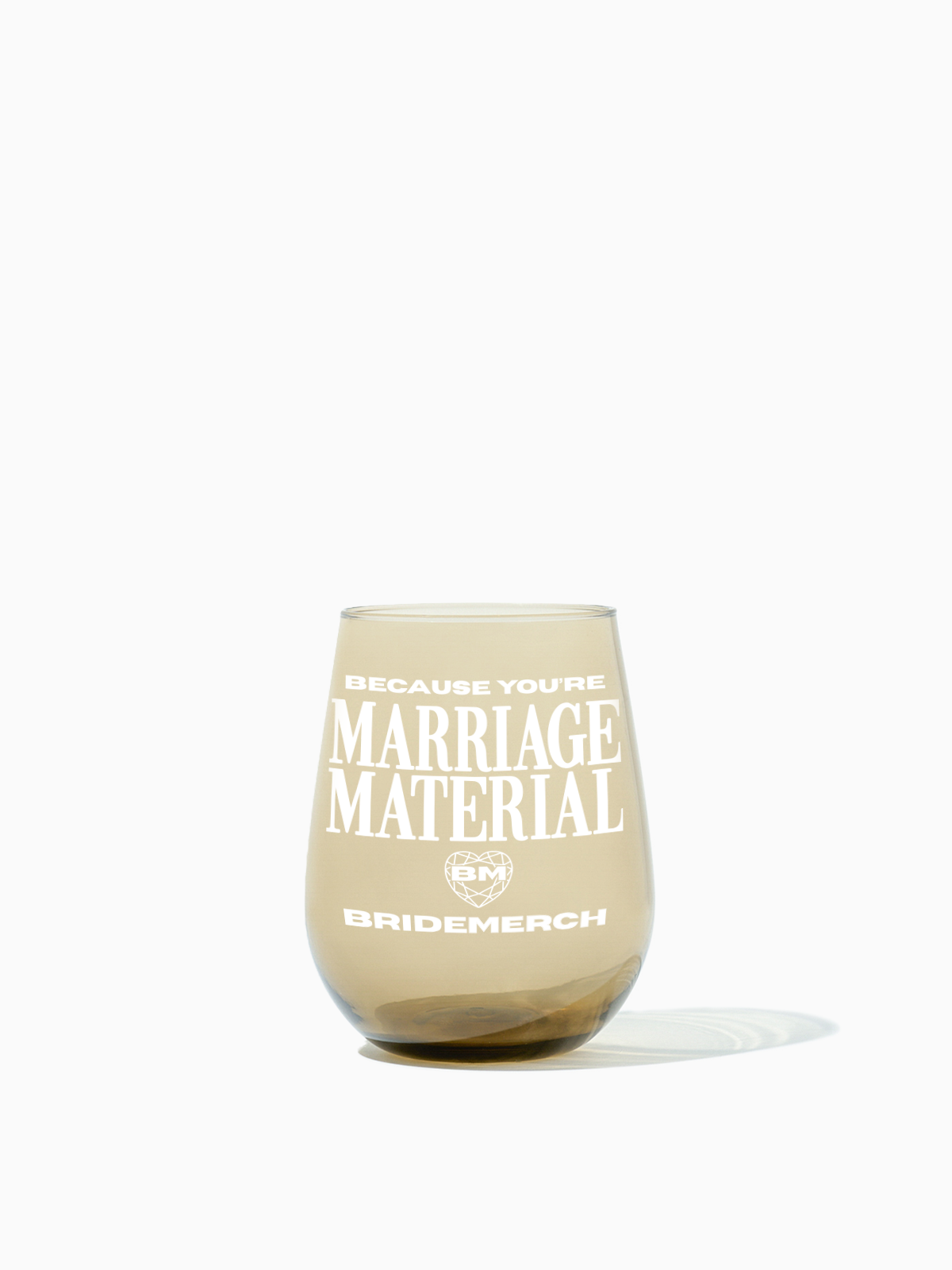 Because You're ...: TOSSWARE × BRIDEMERCH (White) - RESERVE 16oz Stemless Wine Tritan™ Copolyester Glass Mixed Set