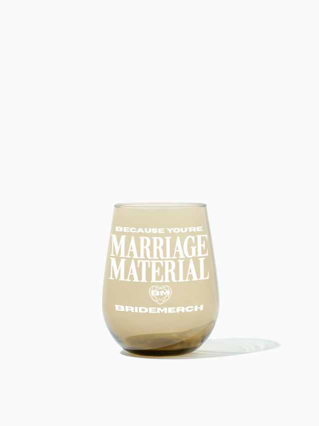 Because You're ...: TOSSWARE × BRIDEMERCH (White) - RESERVE 16oz Stemless Wine Tritan™ Copolyester Glass Mixed Set