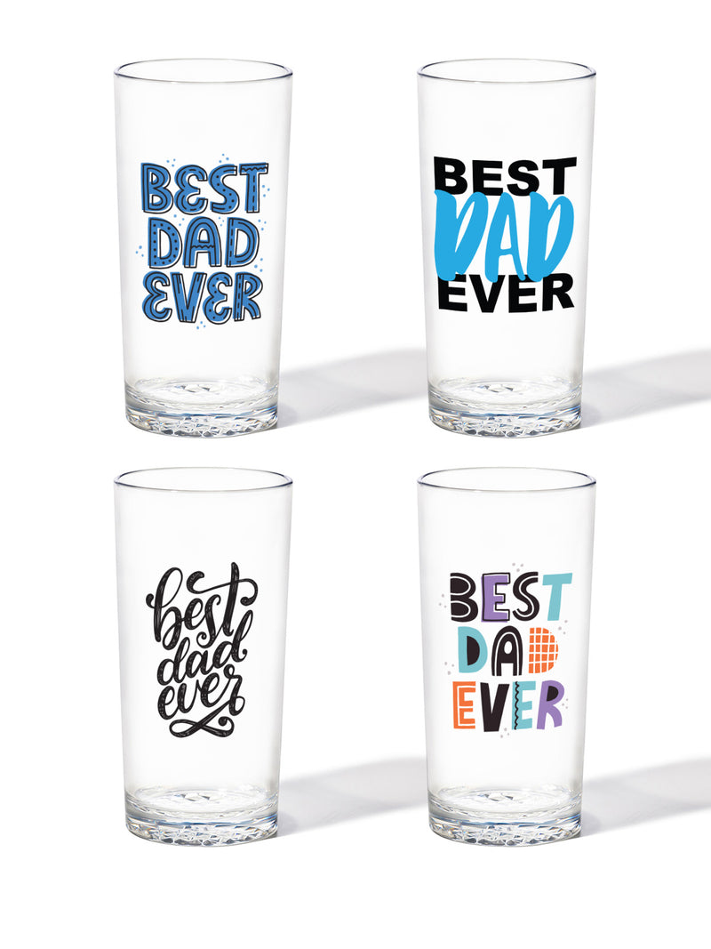 Best Dad Ever - RESERVE 14oz Highball Tritan™ Copolyester Glass