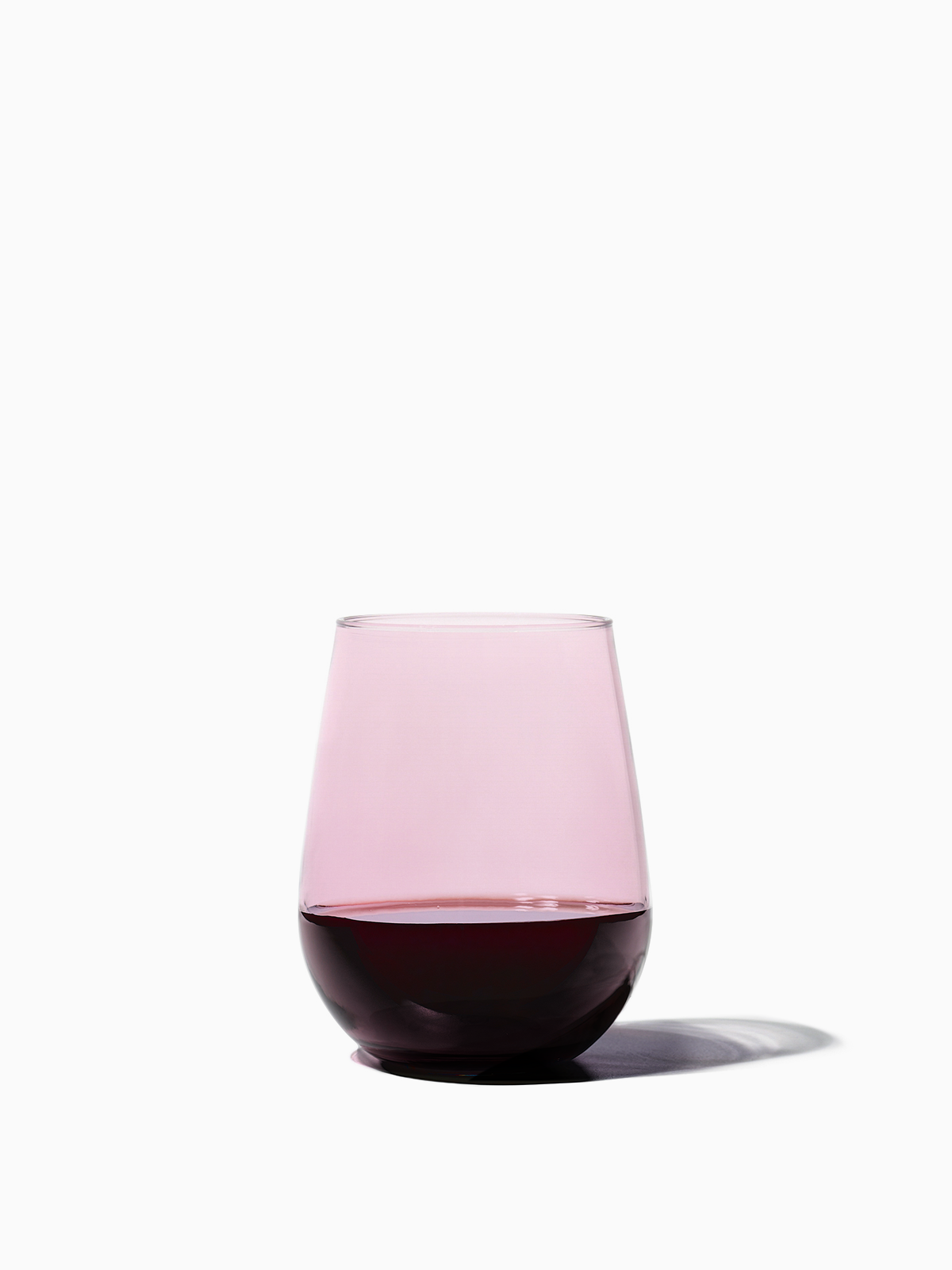 RESERVE 16oz Stemless Wine Color Series Tritan™ Copolyester Glass Blush - Bulk