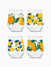 Citrus - RESERVE 16oz Stemless Wine Tritan™ Copolyester Glass