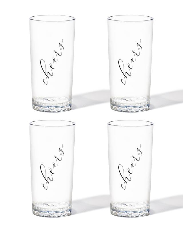 Classic Cheers (Black) - RESERVE 14oz Highball Tritan™ Copolyester Glass