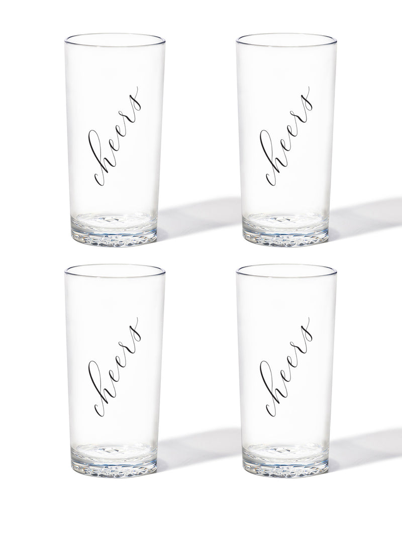 Classic Cheers (Black) - RESERVE 14oz Highball Tritan™ Copolyester Glass