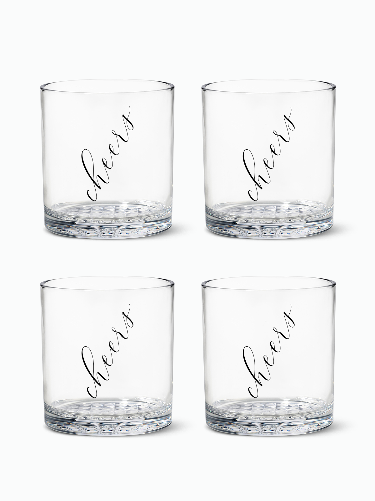 Classic Cheers (Black) - RESERVE 12oz Old Fashioned Tritan™ Copolyester Glass