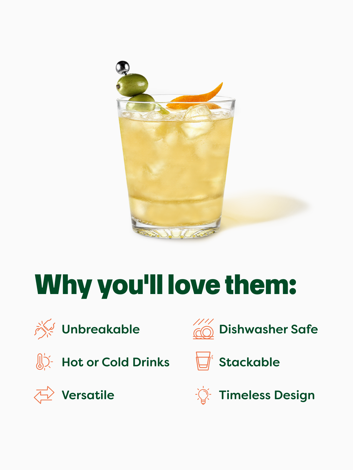 RESERVE 12oz Diamond Double Old Fashioned Tritan™ Copolyester Glass