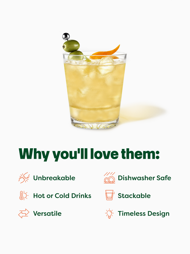 RESERVE 12oz Diamond Double Old Fashioned Tritan™ Copolyester Glass