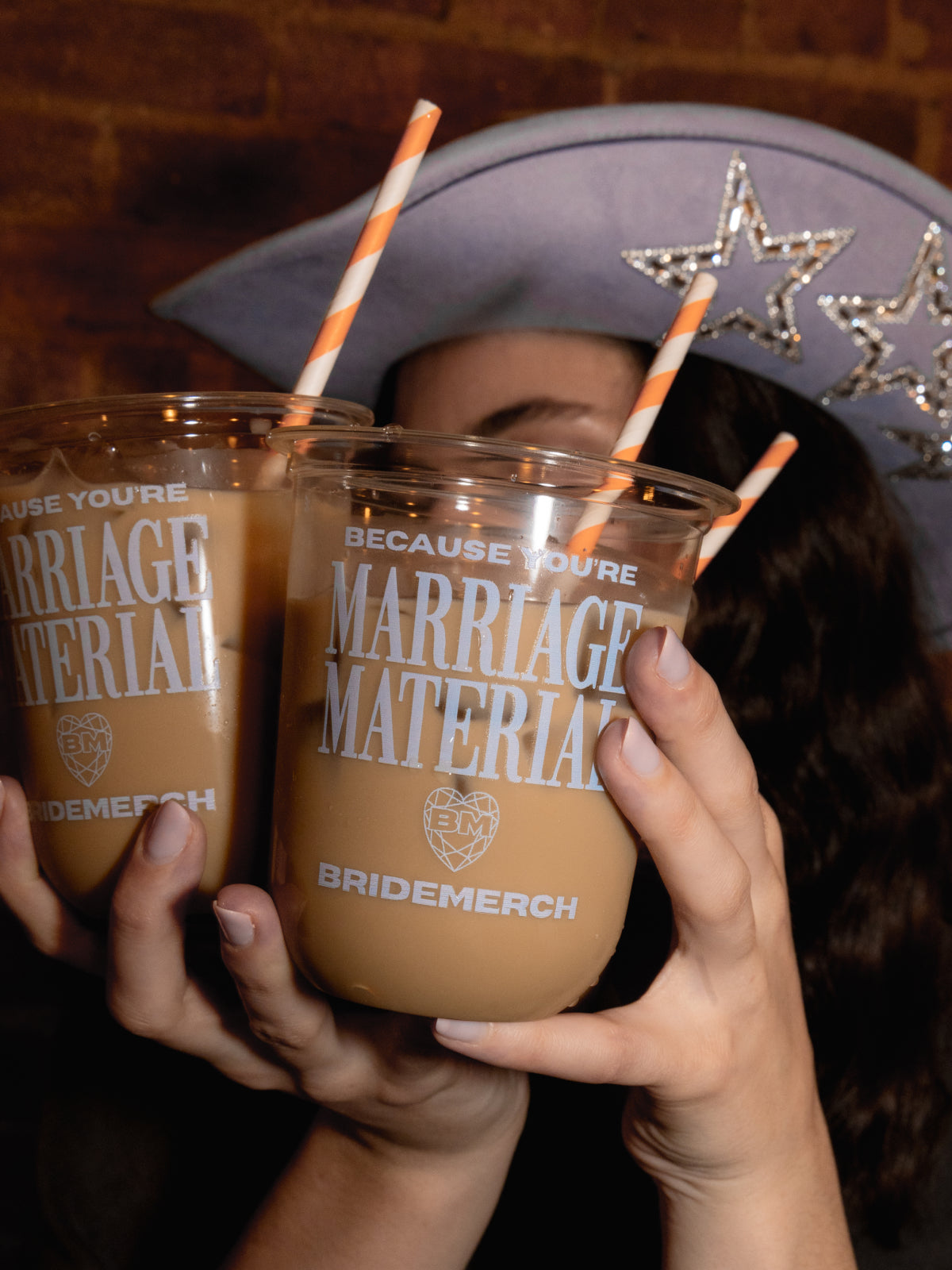 Because You're ... - Tossware × BRIDEMERCH - NATURAL 16oz Arc Cup - White