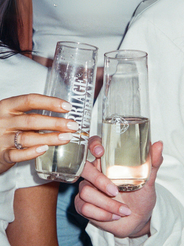 Marriage Material™: TOSSWARE × BRIDEMERCH (White) - POP 9oz Flute