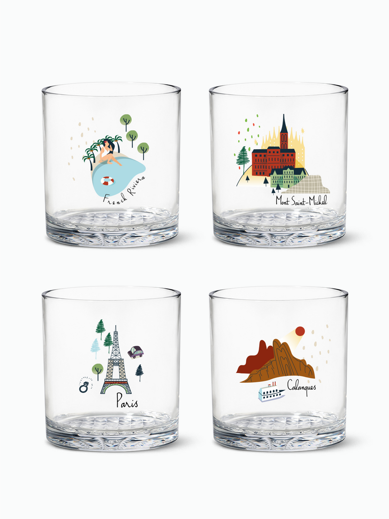 French Holiday - RESERVE 12oz Old Fashioned Tritan™ Copolyester Glass