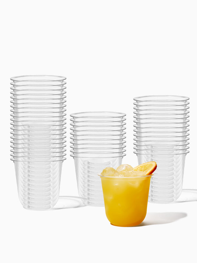 GO 12oz Rounded Bottom PET Arc Cup + Sip Lids Bundle