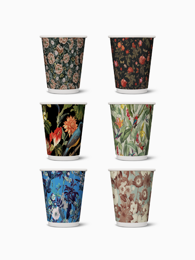 Vintage Botanicals – 12oz Double Wall Paper Cup