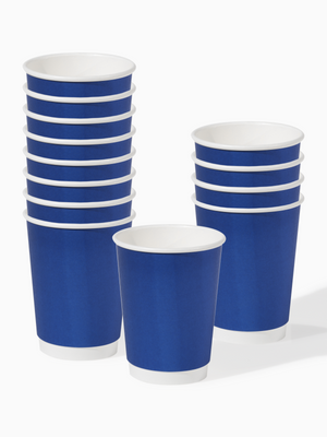 GO 12oz Double Wall Paper Cup Cobalt Blue - Bulk - 500/Case