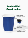 GO 12oz Double Wall Paper Cup Cobalt Blue