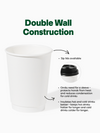 GO 12oz Double Wall Paper Cup White
