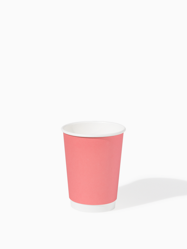 GO 12oz Double Wall Paper Cup Blush Pink - Bulk