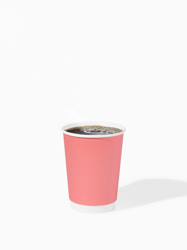 GO 12oz Double Wall Paper Cup Blush Pink - Bulk