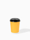 GO 12oz Double Wall Paper Butter Yellow Cup Bundle with Lids