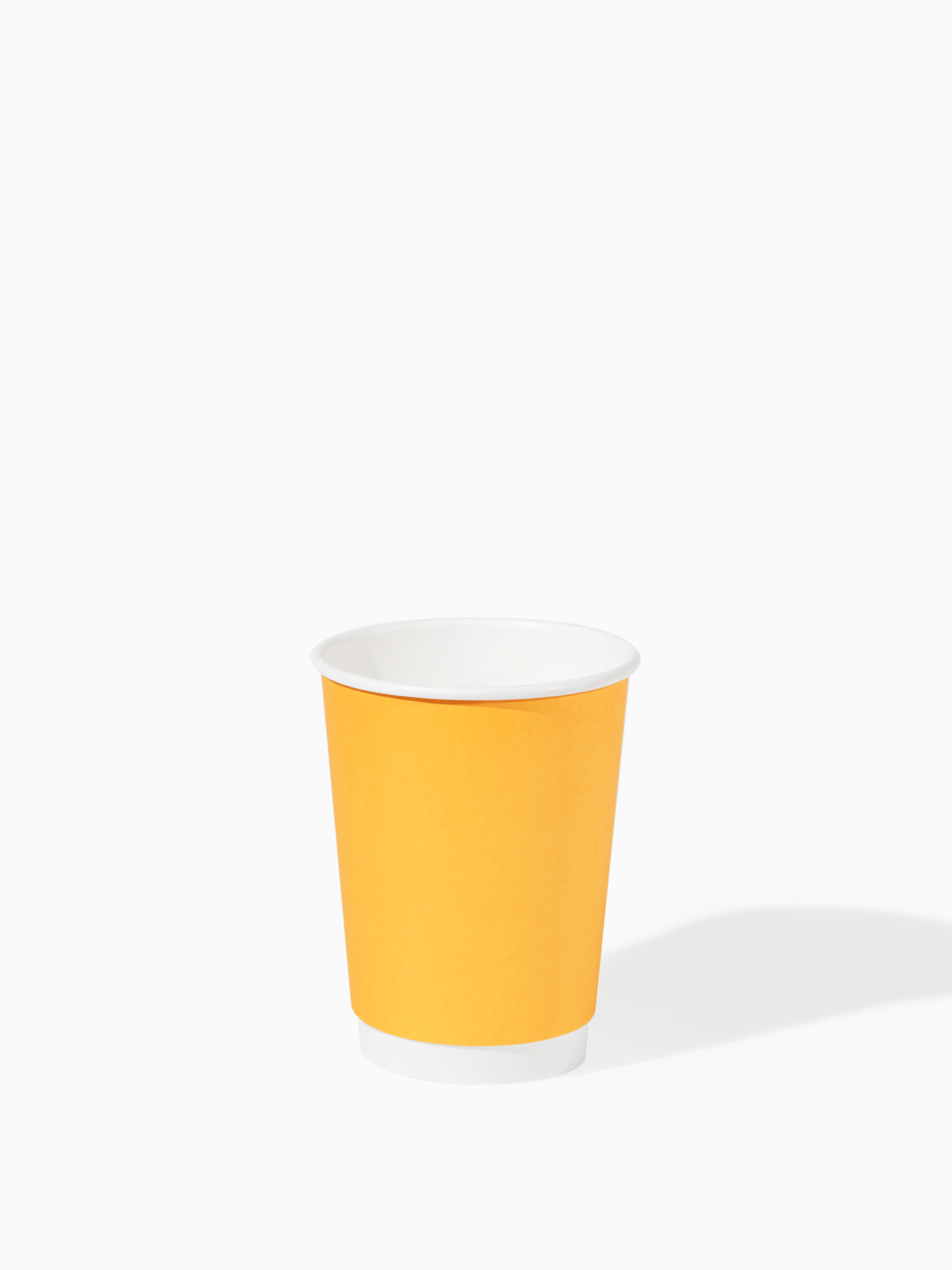 GO 12oz Double Wall Paper Cup Butter Yellow - Bulk