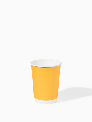 GO 12oz Double Wall Paper Cup Butter Yellow